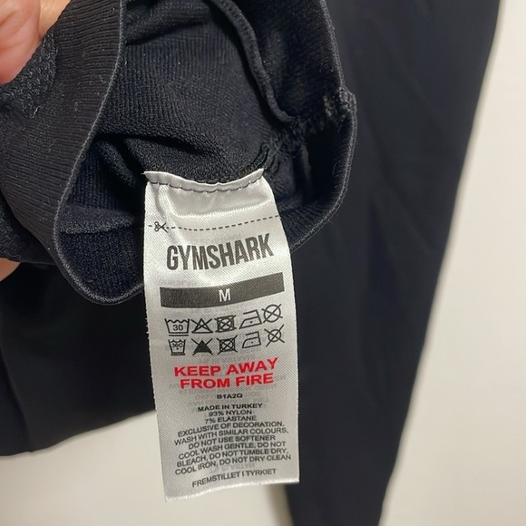 Gymshark Black Logo Leggings Size Medium - Picture 7 of 7